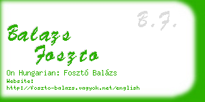 balazs foszto business card